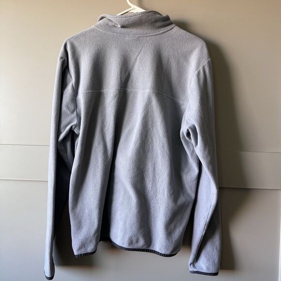 The North Face Fleece Pullover Sweater 1/4 Snap Button Mens Medium Gray Outdoor - Picture 8 of 12